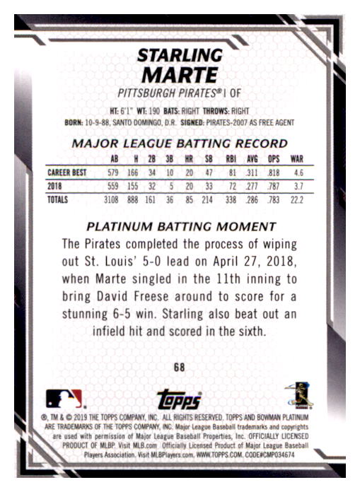 B1062- 2019 Bowman Platinum BB Cards 1-100 +Inserts -You Pick- 15+ FREE US SHIP - Picture 70 of 188