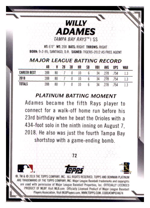 B1062- 2019 Bowman Platinum BB Cards 1-100 +Inserts -You Pick- 15+ FREE US SHIP - Picture 76 of 188