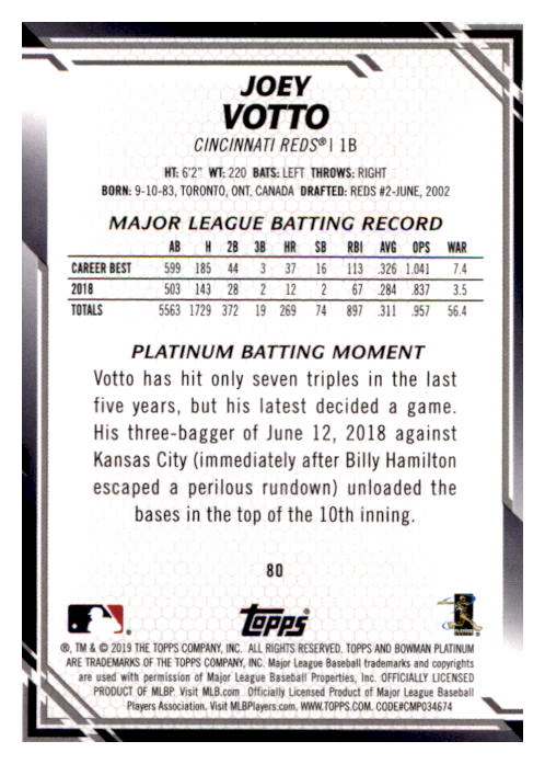 B1062- 2019 Bowman Platinum BB Cards 1-100 +Inserts -You Pick- 15+ FREE US SHIP - Picture 80 of 188