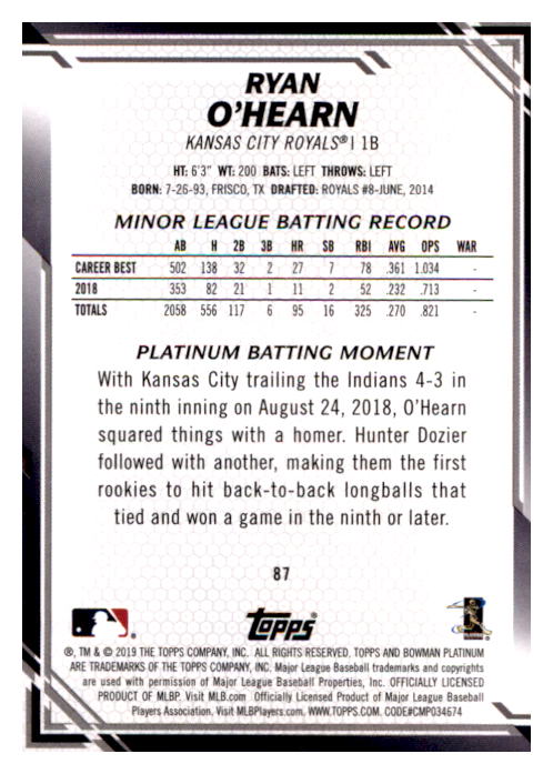 B1062- 2019 Bowman Platinum BB Cards 1-100 +Inserts -You Pick- 15+ FREE US SHIP - Picture 88 of 188