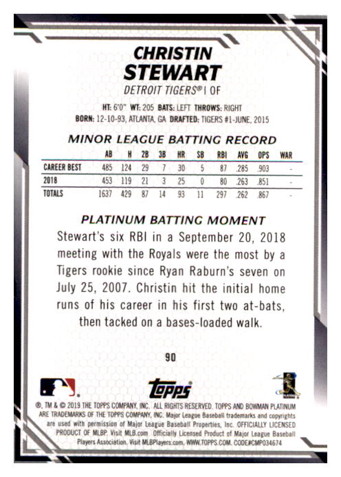 B1062- 2019 Bowman Platinum BB Cards 1-100 +Inserts -You Pick- 15+ FREE US SHIP - Picture 90 of 188
