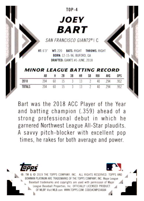 B1062- 2019 Bowman Platinum BB Cards 1-100 +Inserts -You Pick- 15+ FREE US SHIP - Picture 108 of 188