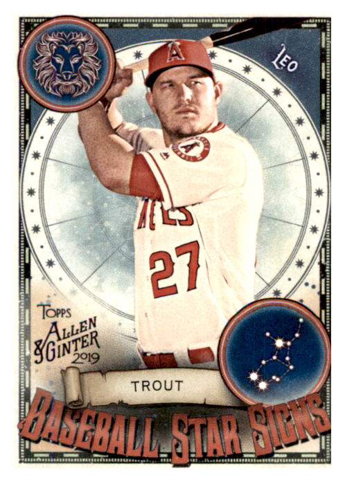 2019 Topps Allen and Ginter Baseball Star Signs #BSS15 Mike Trout