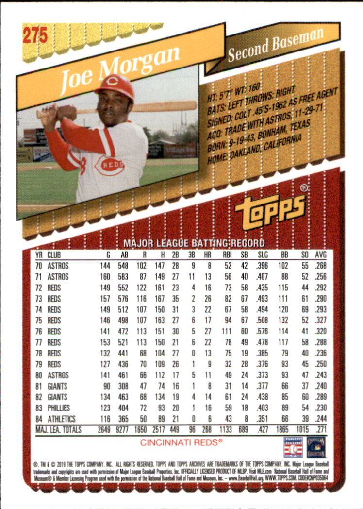 2012 Topps Archives - #31 Joe Morgan