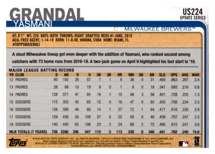 2019 Topps Update Baseball Card Pick (Base) 101-300