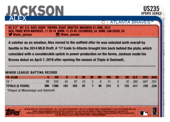 2019 Topps Update Baseball Card Pick (Base) 101-300