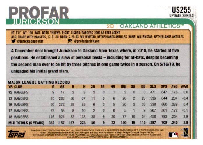 2019 Topps Update Baseball Card Pick (Base) 101-300