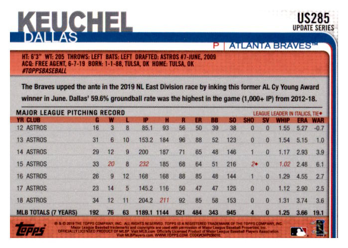 2019 Topps Update Baseball Card Pick (Base) 101-300