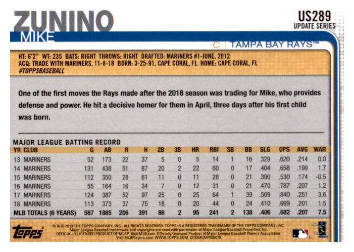 2019 Topps Update Baseball Card Pick (Base) 101-300