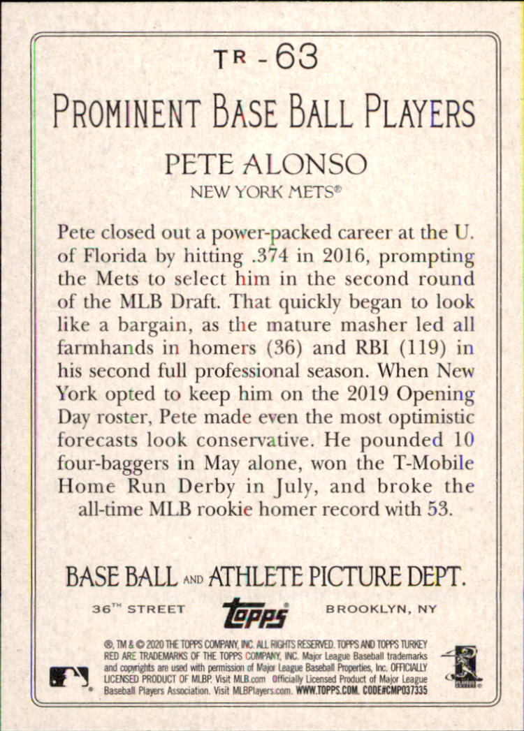 A7292- 2020 Topps Turkey Red '20 BB Card #s 1-200 -You Pick- 15+ FREE US SHIP - Picture 93 of 138