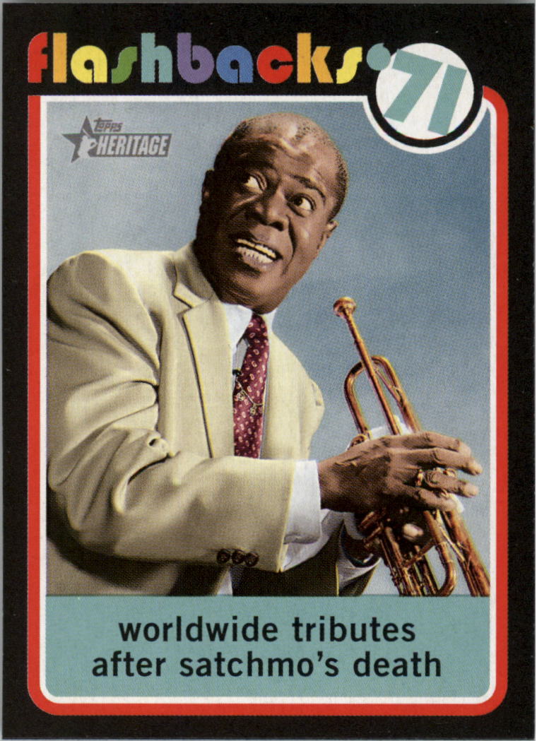 2020 Topps Heritage News Flashbacks #NF15 Louie Armstrong passes away
