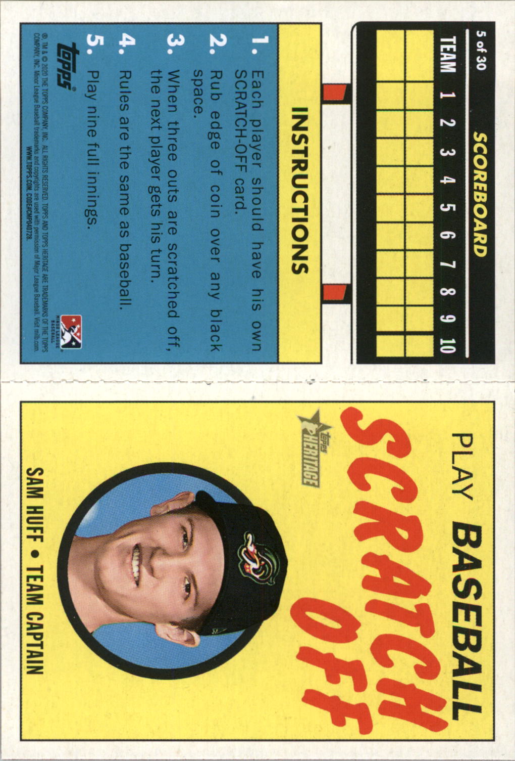 B5348- 2020 Topps Heritage Minors BB 1-250 +Inserts -You Pick- 15+ FREE US SHIP - Picture 10 of 244