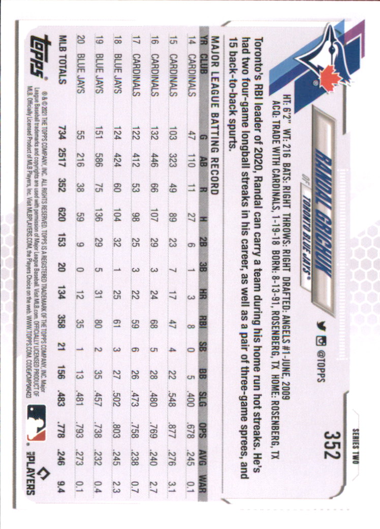 A7598- 2021 Topps Baseball Cards 251-500 +Rookies -You Pick- 15+ FREE US SHIP - Picture 191 of 449