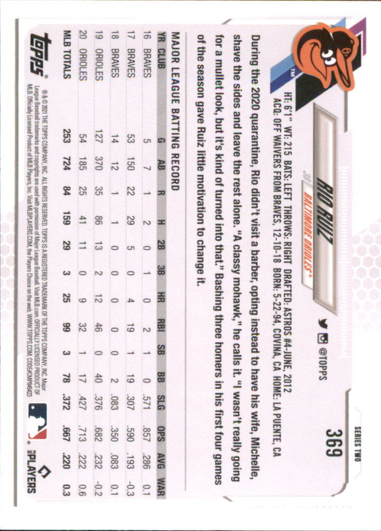 A7598- 2021 Topps Baseball Cards 251-500 +Rookies -You Pick- 15+ FREE US SHIP - Picture 221 of 449