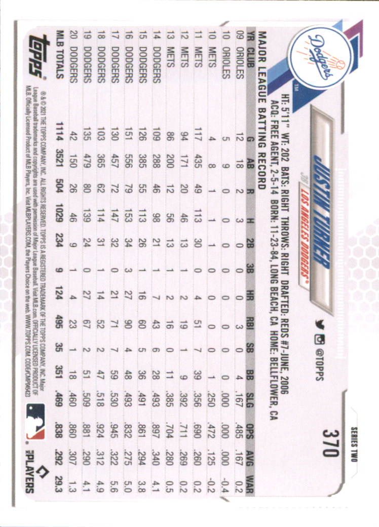 A7598- 2021 Topps Baseball Cards 251-500 +Rookies -You Pick- 15+ FREE US SHIP - Picture 223 of 449