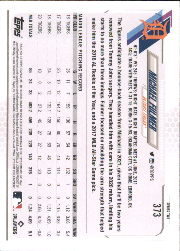 A7598- 2021 Topps Baseball Cards 251-500 +Rookies -You Pick- 15+ FREE US SHIP - Picture 229 of 449