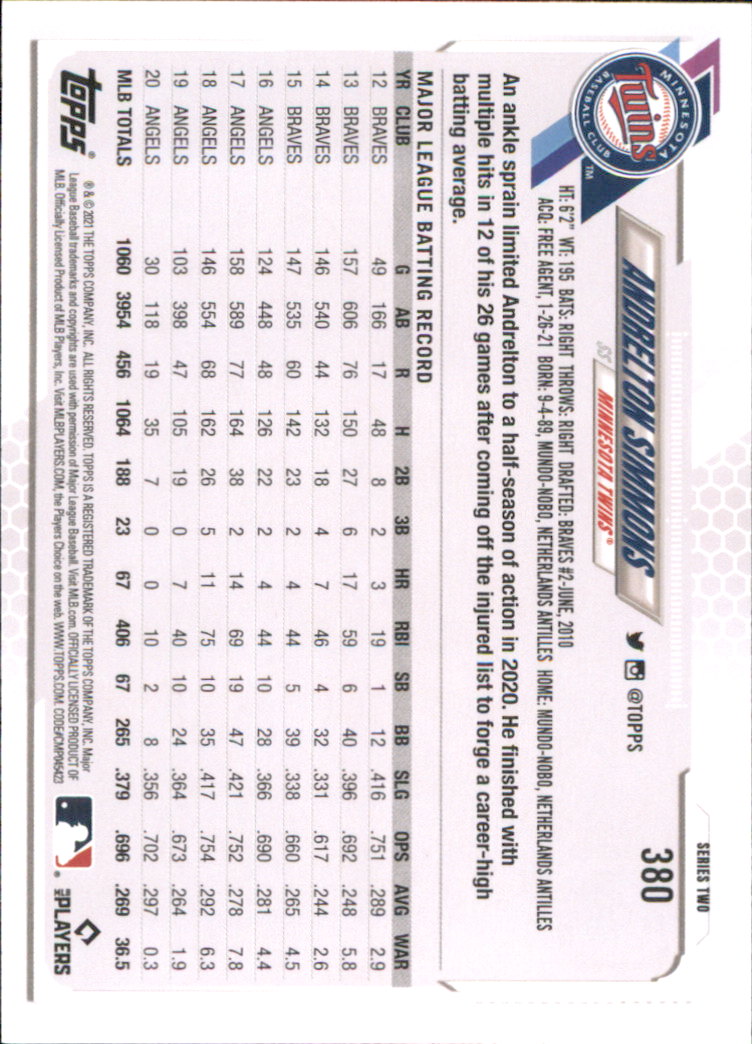 A7598- 2021 Topps Baseball Cards 251-500 +Rookies -You Pick- 15+ FREE US SHIP - Picture 243 of 449