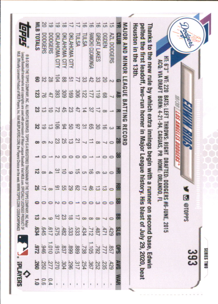 A7598- 2021 Topps Baseball Cards 251-500 +Rookies -You Pick- 15+ FREE US SHIP - Picture 263 of 449