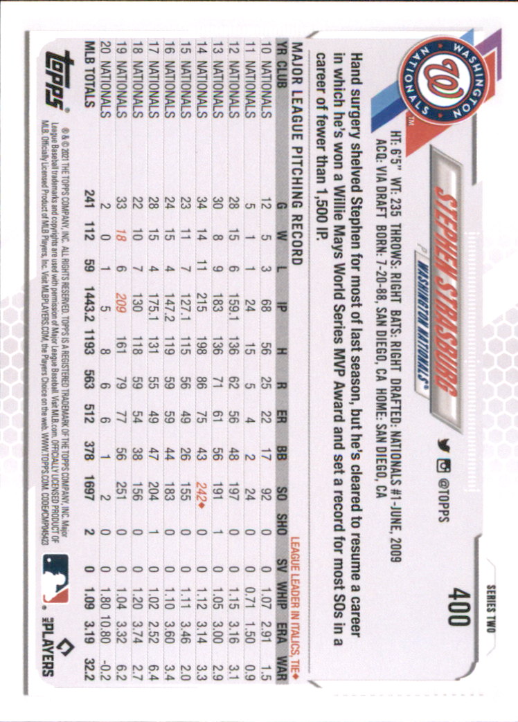 A7598- 2021 Topps Baseball Cards 251-500 +Rookies -You Pick- 15+ FREE US SHIP - Picture 277 of 449