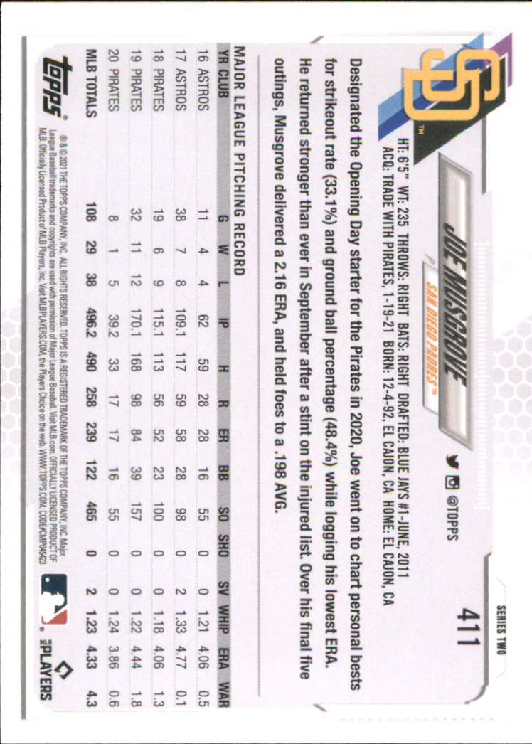 A7598- 2021 Topps Baseball Cards 251-500 +Rookies -You Pick- 15+ FREE US SHIP - Picture 297 of 449
