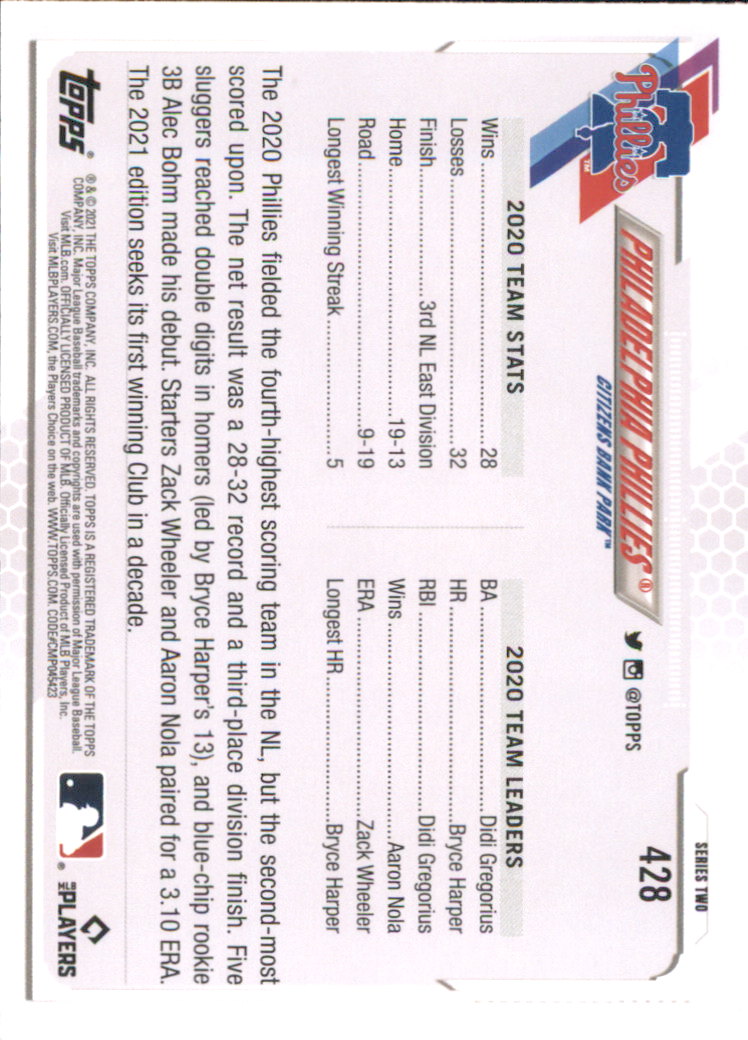 A7598- 2021 Topps Baseball Cards 251-500 +Rookies -You Pick- 15+ FREE US SHIP - Picture 325 of 449