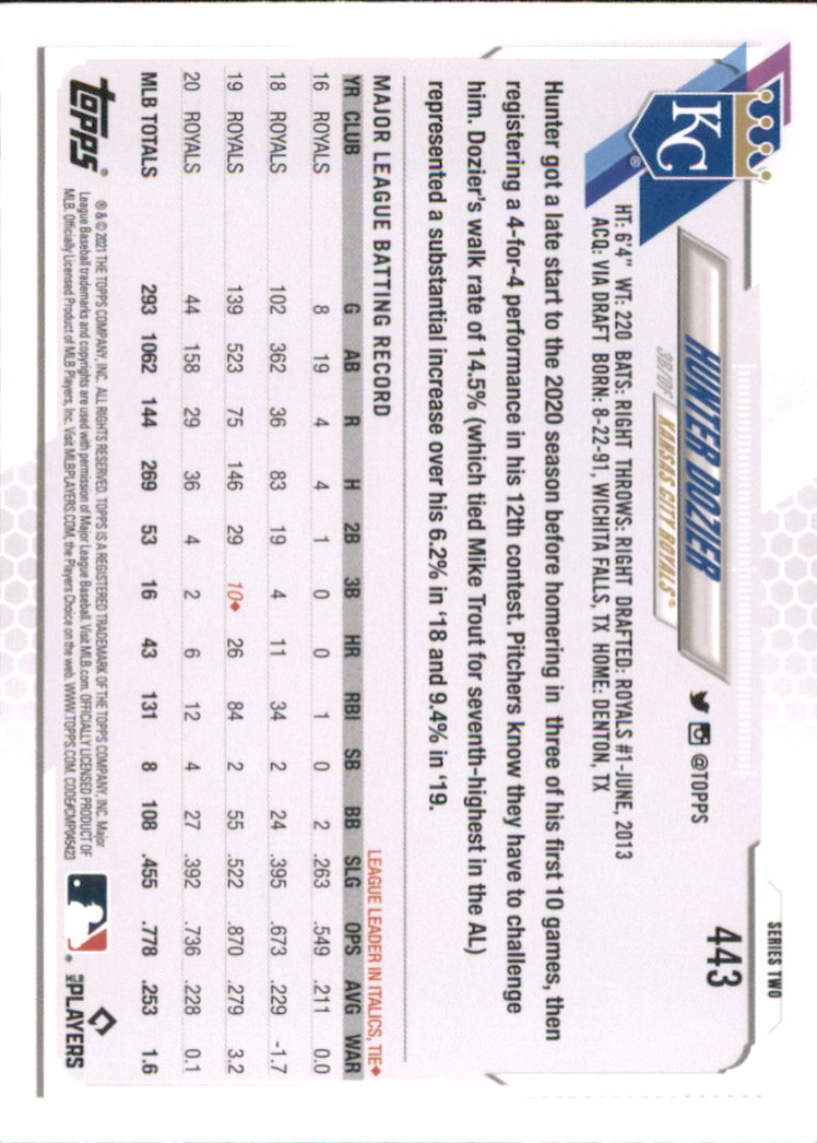 A7598- 2021 Topps Baseball Cards 251-500 +Rookies -You Pick- 15+ FREE US SHIP - Picture 351 of 449