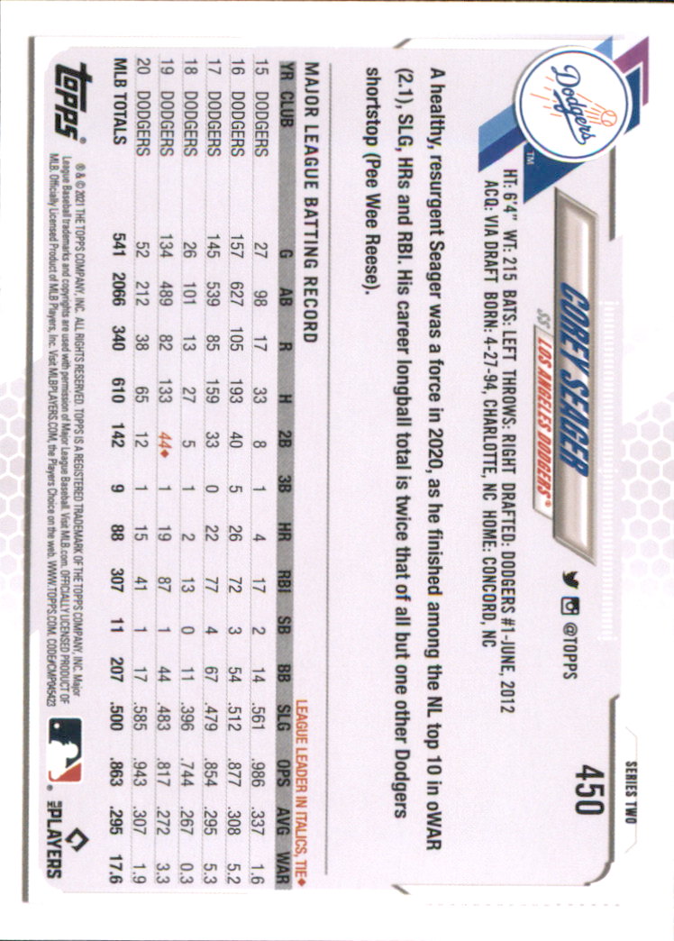 A7598- 2021 Topps Baseball Cards 251-500 +Rookies -You Pick- 15+ FREE US SHIP - Picture 363 of 449