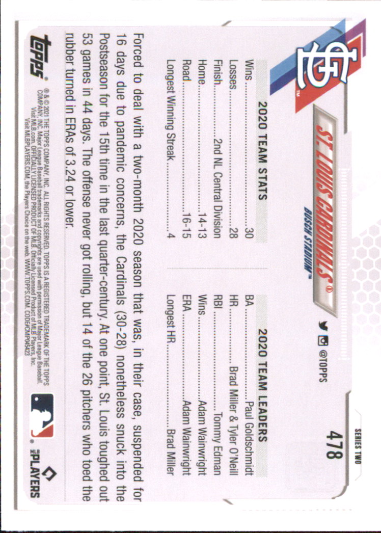 A7598- 2021 Topps Baseball Cards 251-500 +Rookies -You Pick- 15+ FREE US SHIP - Picture 407 of 449