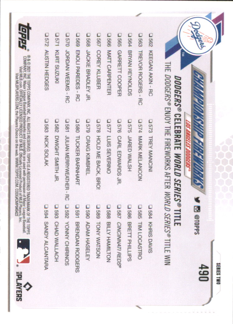 A7598- 2021 Topps Baseball Cards 251-500 +Rookies -You Pick- 15+ FREE US SHIP - Picture 431 of 449