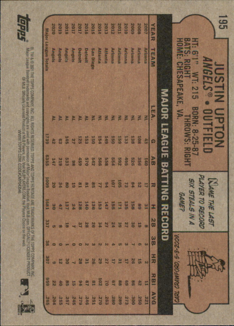 2021 Topps Heritage Baseball Card Pick (Base) 1-250