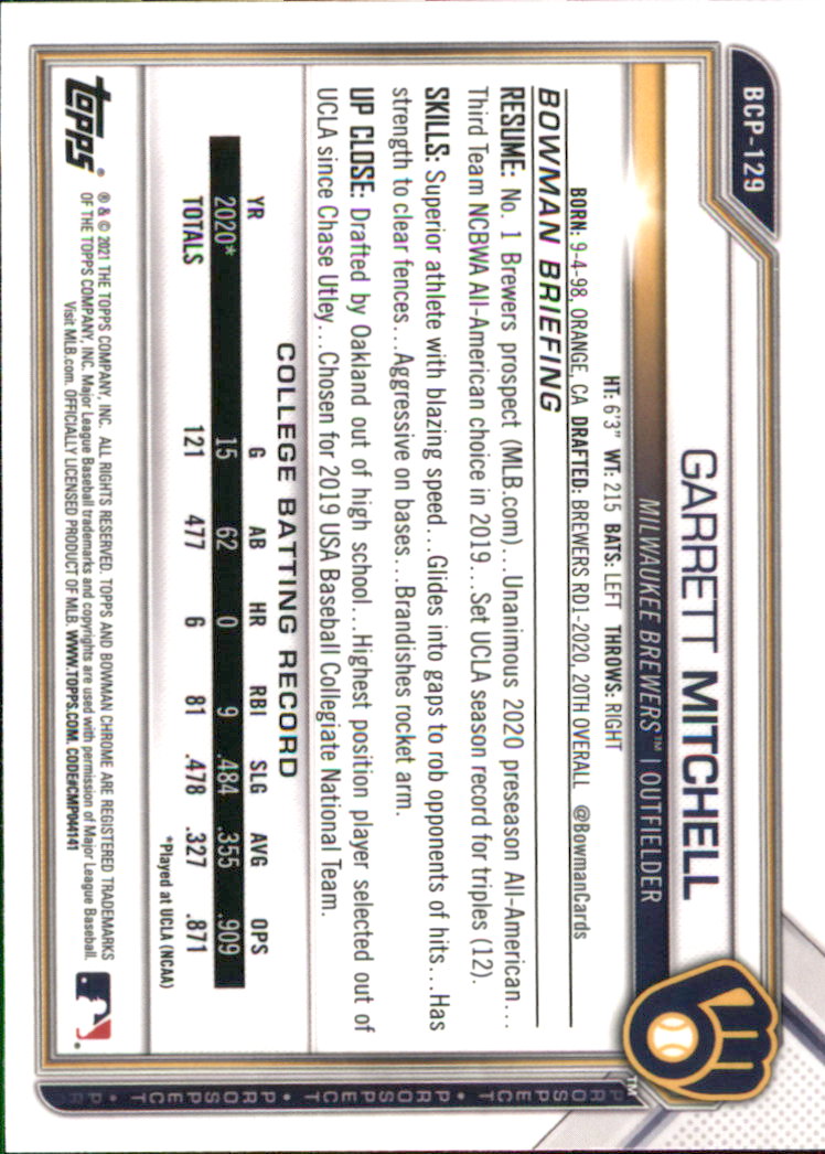 A9672- 2021 Bowman Chrome BB Assorted Insert Card1 -You Pick- 15+ FREE US SHIP - Picture 95 of 467