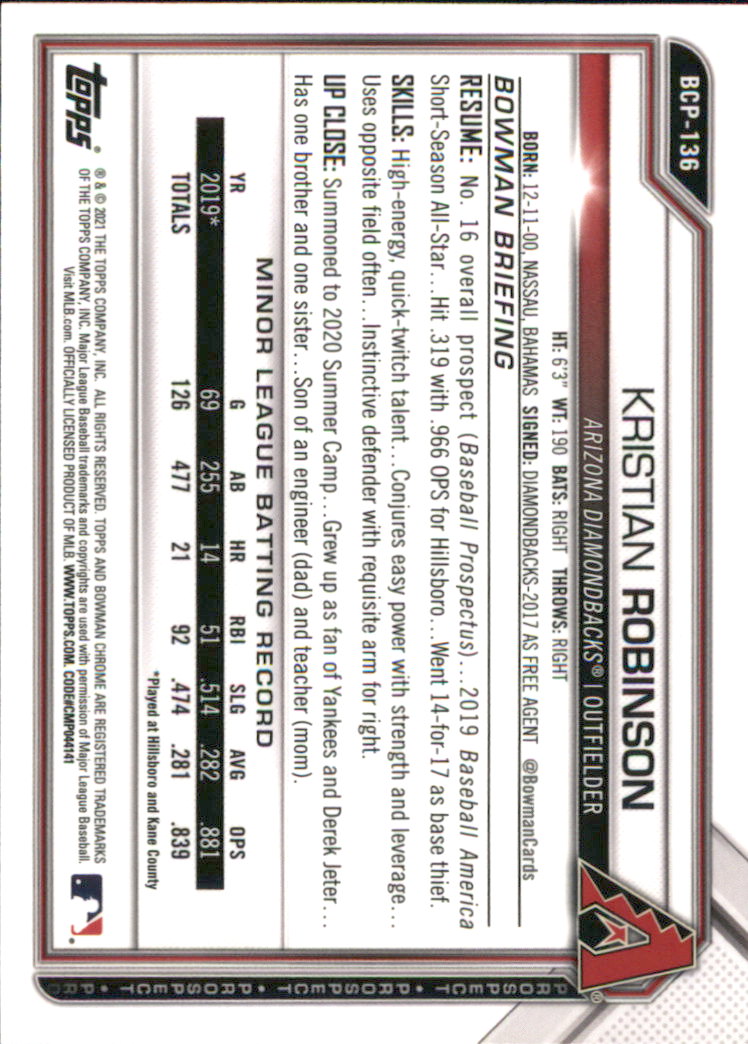 A9672- 2021 Bowman Chrome BB Assorted Insert Card1 -You Pick- 15+ FREE US SHIP - Picture 109 of 467
