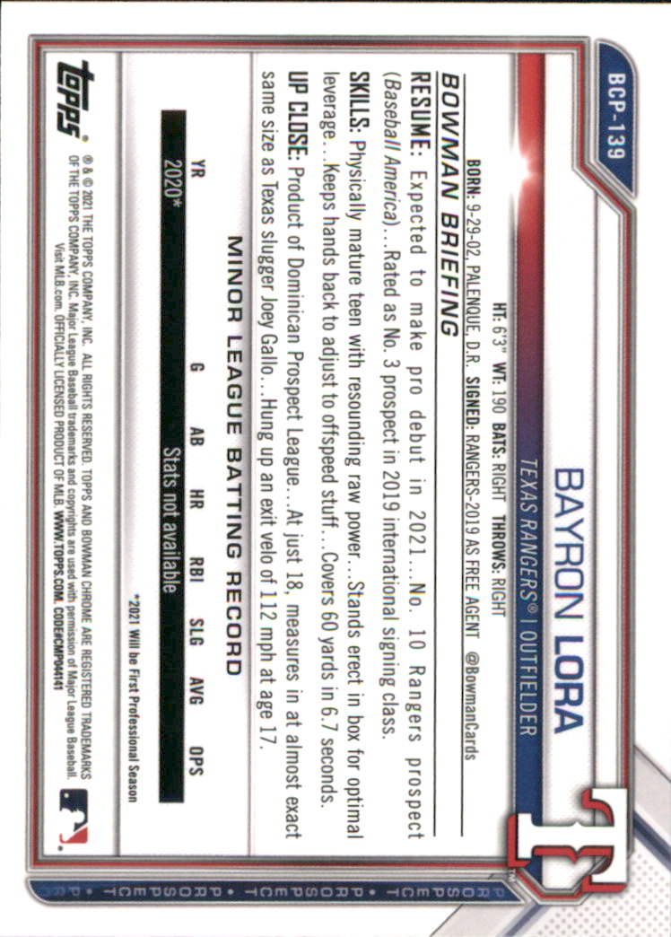 A9672- 2021 Bowman Chrome BB Assorted Insert Card1 -You Pick- 15+ FREE US SHIP - Picture 115 of 467