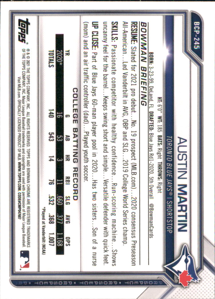 A9672- 2021 Bowman Chrome BB Assorted Insert Card1 -You Pick- 15+ FREE US SHIP - Picture 275 of 467