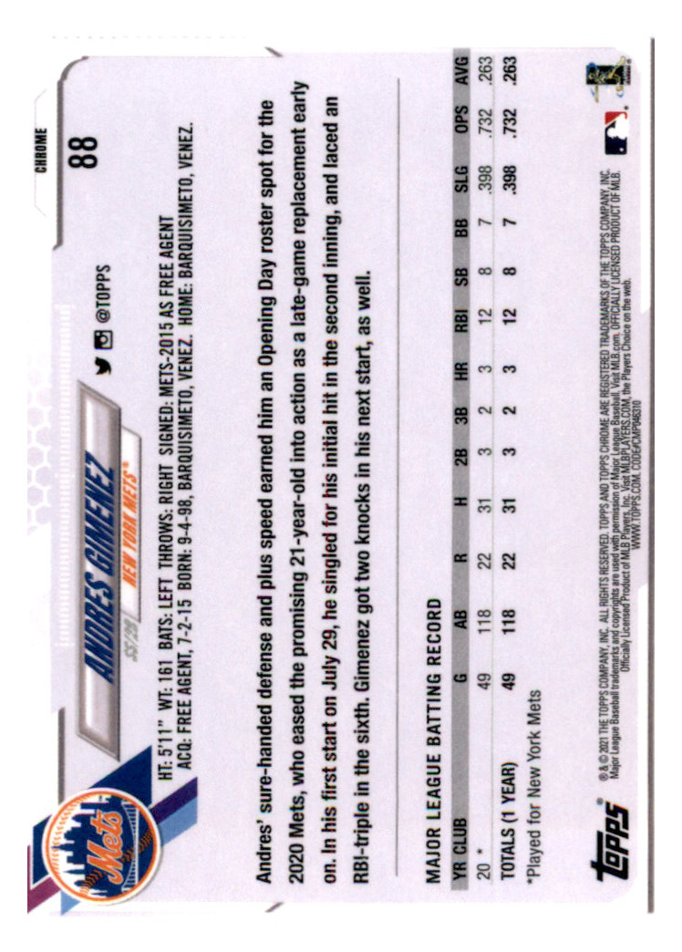A9674- 2021 Topps Chrome BB Karten 1-220 + Rookies -du Pick- 15 + Gratis US - Bild 50 von 142