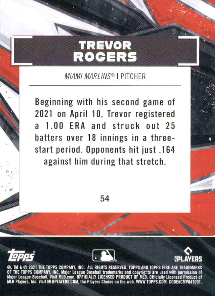 B0977- 2021 Topps Fire Baseball Cards #s 1-200 -You Pick- 15+ FREE US SHIP - Picture 39 of 149