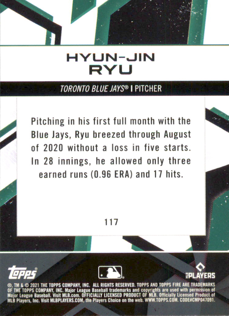 B0977- 2021 Topps Fire Baseball Cards #s 1-200 -You Pick- 15+ FREE US SHIP - Picture 79 of 149