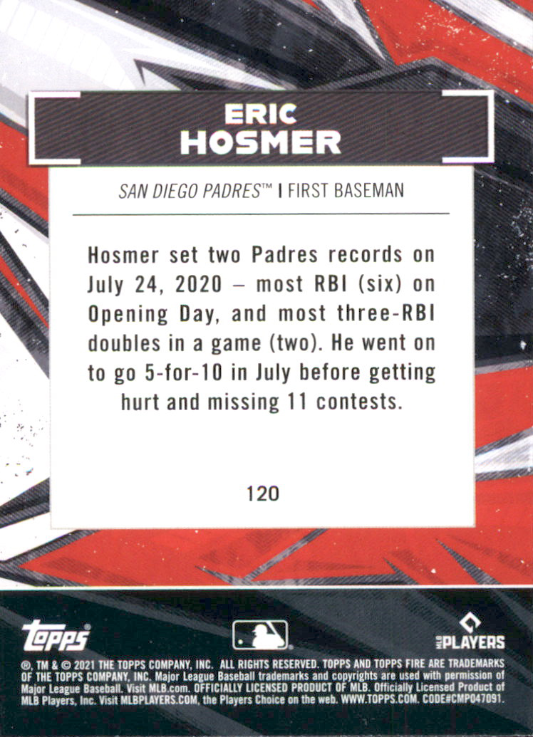 B0977- 2021 Topps Fire Baseball Cards #s 1-200 -You Pick- 15+ FREE US SHIP - Picture 83 of 149