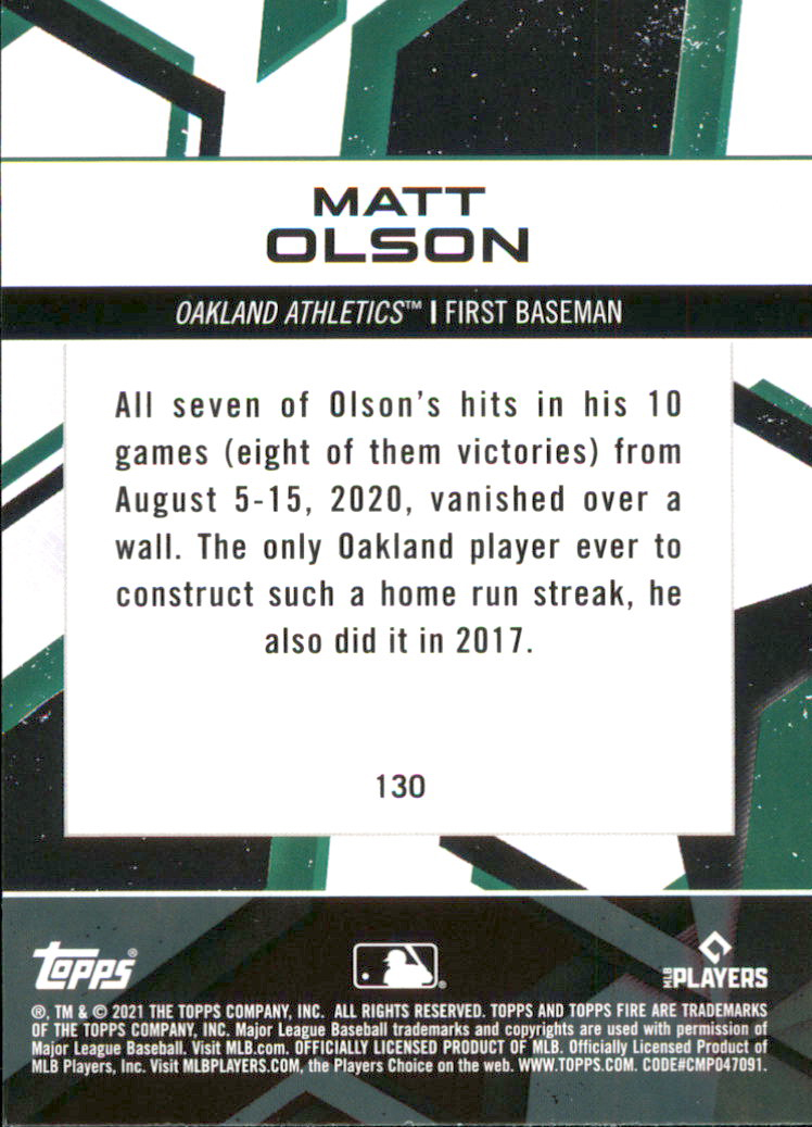 B0977- 2021 Topps Fire Baseball Cards #s 1-200 -You Pick- 15+ FREE US SHIP - Picture 89 of 149