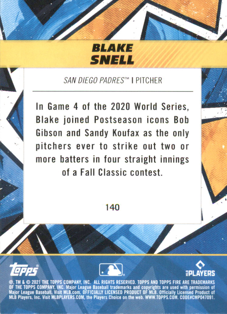 B0977- 2021 Topps Fire Baseball Cards #s 1-200 -You Pick- 15+ FREE US SHIP - Picture 101 of 149