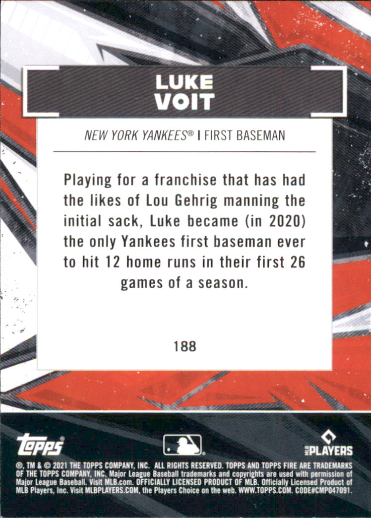 B0977- 2021 Topps Fire Baseball Cards #s 1-200 -You Pick- 15+ FREE US SHIP - Picture 141 of 149