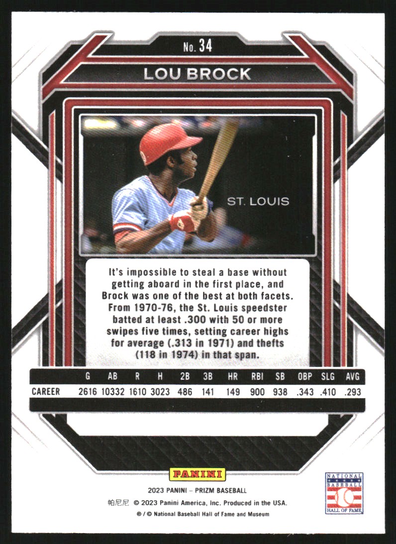 Lou Brock cards (1992-2024) Cardinals Cubs - You Choose