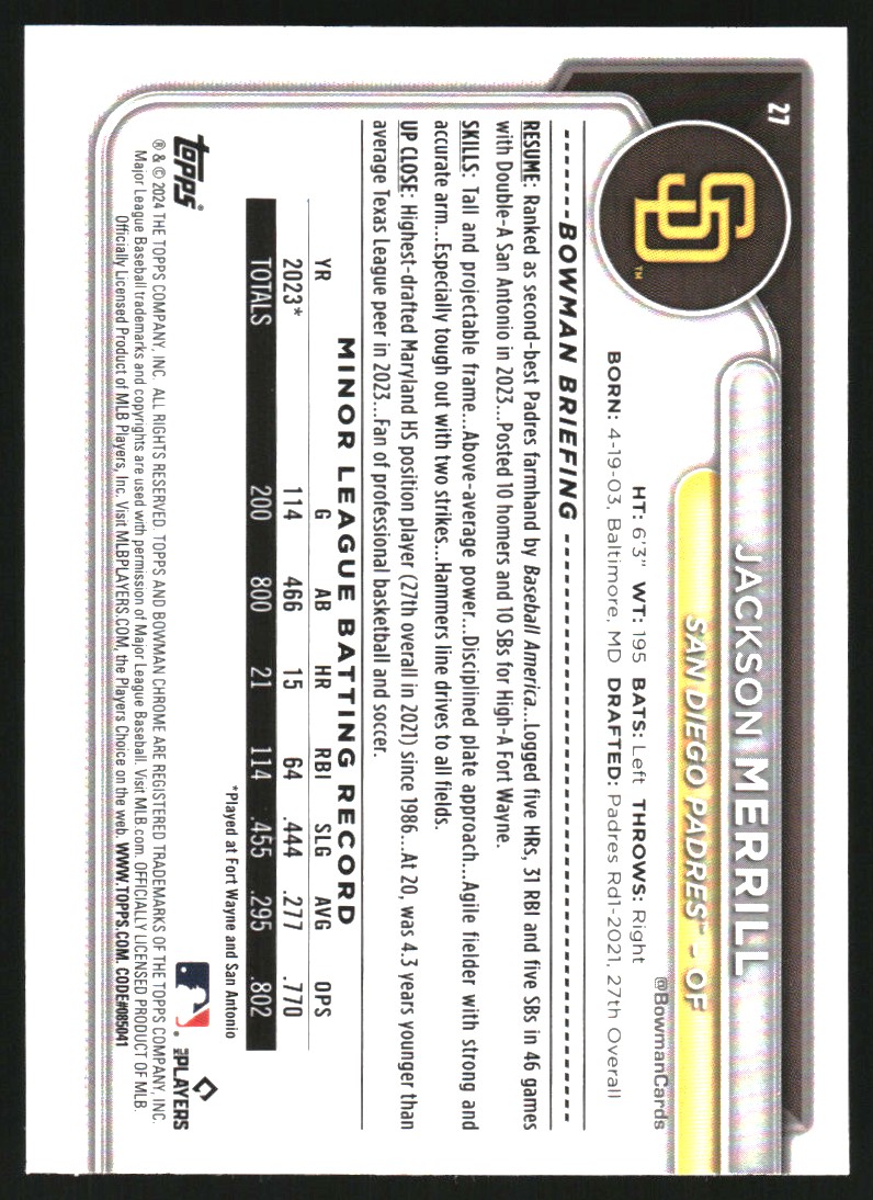 Sports Card Back