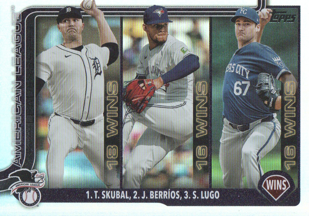 2025 Topps Rainbow Foil #151 Tarik Skubal/Jose Berrios/Seth Lugo LL