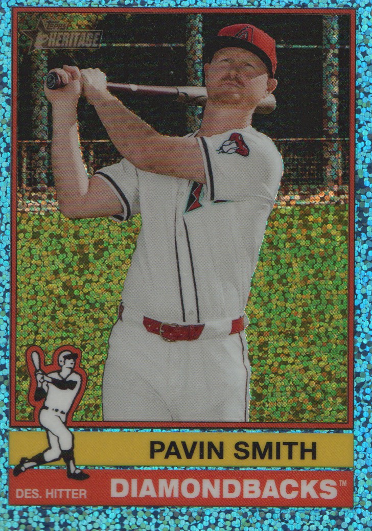2025 Topps Heritage Chrome Light Blue Sparkle Refractors #535 Pavin Smith