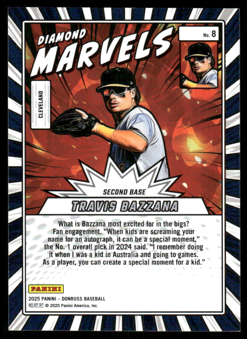 2025 Donruss Diamond Marvels #8 Travis Bazzana