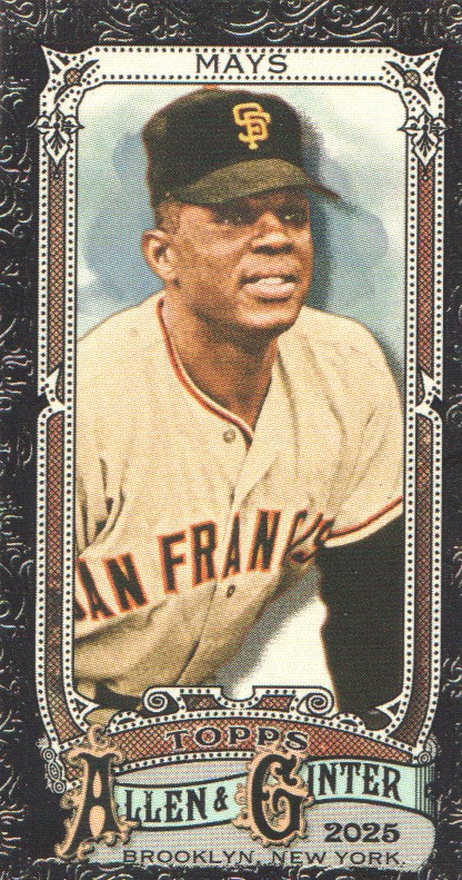 2025 Topps Allen and Ginter Mini Black Border #30 Willie Mays