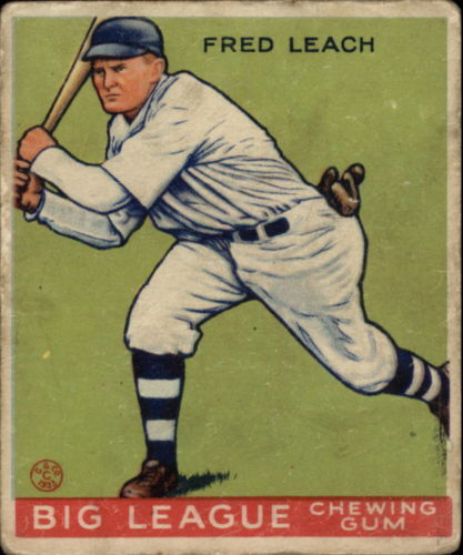 1933 Goudey #179 Fred Leach RC