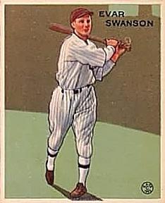 1933 Goudey #195 Evar Swanson RC