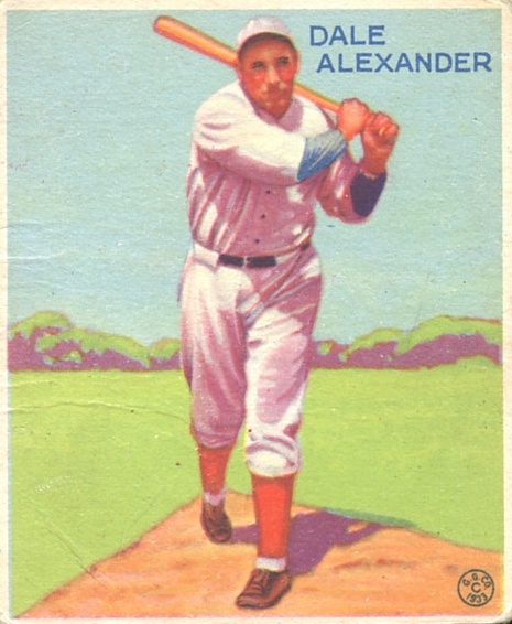 1933 Goudey #221 Dale Alexander RC